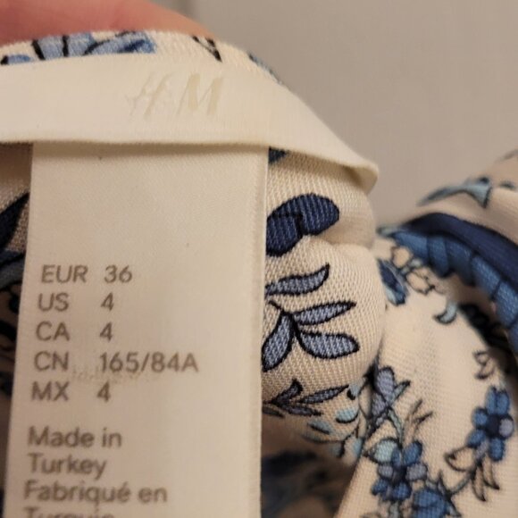 💎NWOT H&M Blue Shades/White Paisley Tunic Dress - Picture 6 of 8